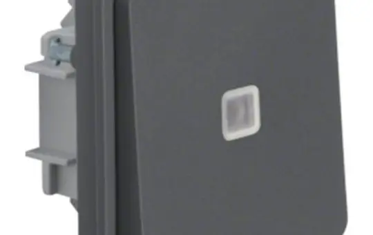 BERKER 30863515 AP/UP Kontrollschalter-Einsatz W.1 1-fach, rot | grau/lichtgrau matt