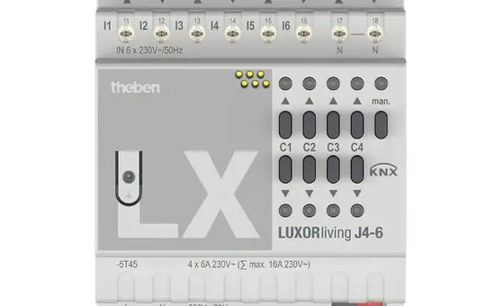 THEBEN LUXORliving J4-6 Jalousieaktor 4-fach, 6 Eingänge