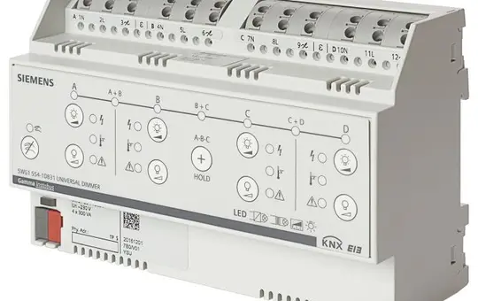 SIEMENS 5WG1554-1DB31 KNX-Universaldimmaktor 4-fach