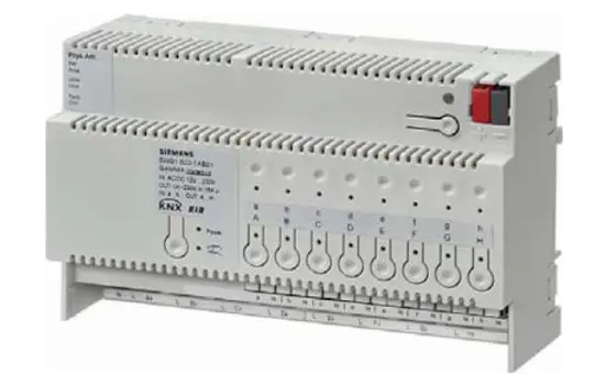 SIEMENS 5WG1502-1AB02 KNX-Schaltaktor 8-fach, 16 A, 8 Binäreingänge