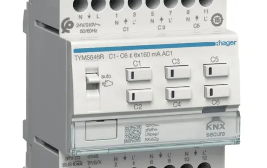 HAGER TYMS646R KNX-Heizungsaktor 6-fach, mit Regler, secure