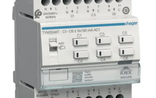 HAGER TYMS646T KNX-Heizungsaktor 6-fach, ohne Regler, secure