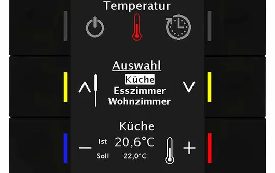 MDT BE-BZS8606.01 KNX-Bedienzentrale Smart 86 schwarz matt