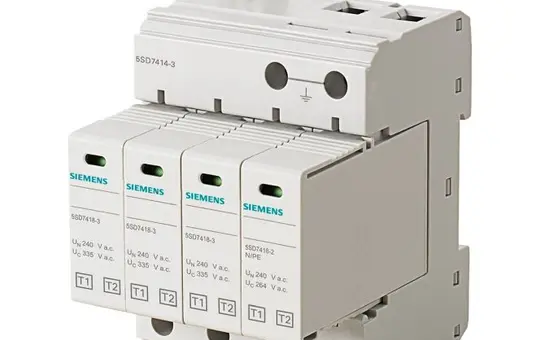 SIEMENS 5SD7414-3 Überspannungsableiter T1/T2 3+1, TT/TN-S