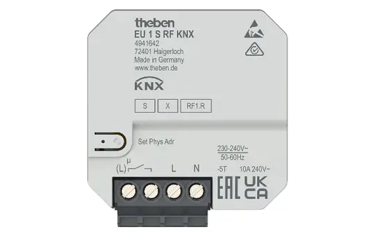 THEBEN EU 1 S KNX-RF-Heizungsaktor UP 1-fach, Elektroheizung, 10 A, Secure