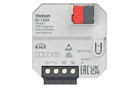 THEBEN EU 1 KNX-Heizungsaktor UP 1-fach, Elektroheizung, 16 A, Secure