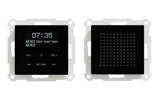 MERTEN MEG4375-0303 Unterputzradio-Set System M DAB+, BT, Mono | schwarz