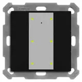 MDT BE-TA55T606.02 KNX-Tastsensor Plus m. Temp. UP v2 6-fach | schwarz matt