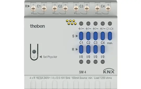 THEBEN SM 4 KNX-Dimmaktor 0-10 V 4-fach