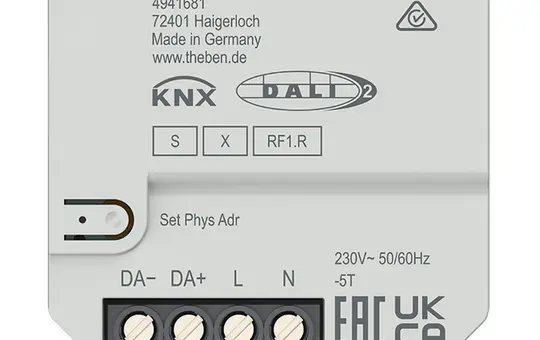 THEBEN DU 1 DALI S KNX-RF-DALI-Gateway UP 1-fach