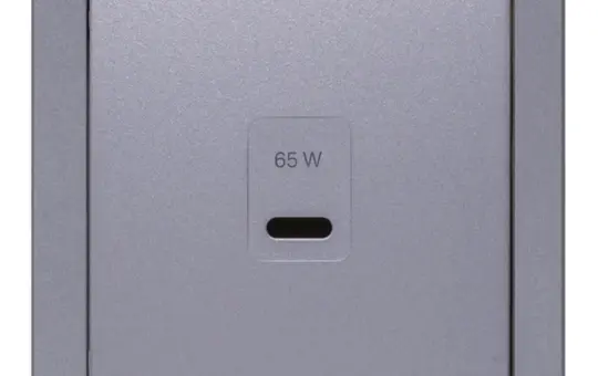 BERKER 48606084 Abdeckung für USB-Ladegerät Q.1/Q.3 USB-C | alu samt