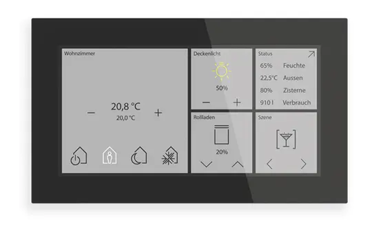 MDT BE-GTS06TS.01S KNX Glas Touch Smart Standard | glas schwarz