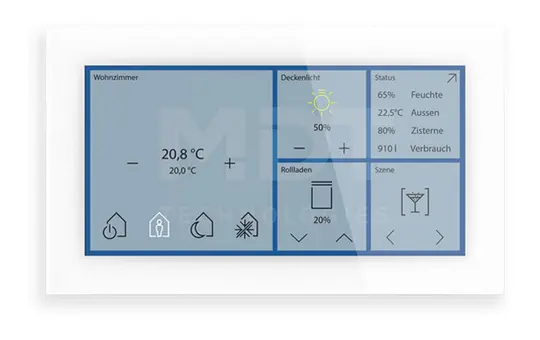 MDT BE-GTS06TW.01S KNX Glas Touch Smart Standard | glas weiß