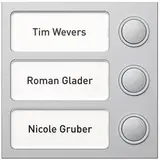 RITTO 1875320 Portier Außenstationsmodul Tastenmodul 3-fach | silber