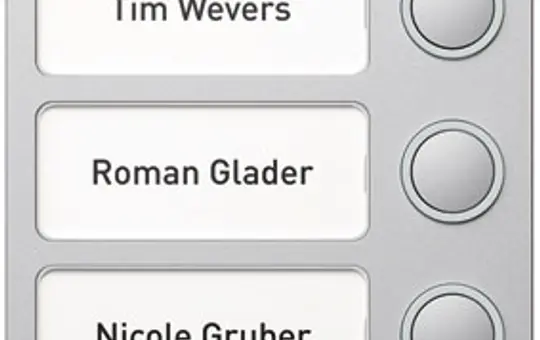 RITTO 1875320 Portier Außenstationsmodul Tastenmodul 3-fach | silber