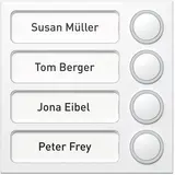 RITTO 1875470 Portier Außenstationsmodul Tastenmodul 4-fach | silber