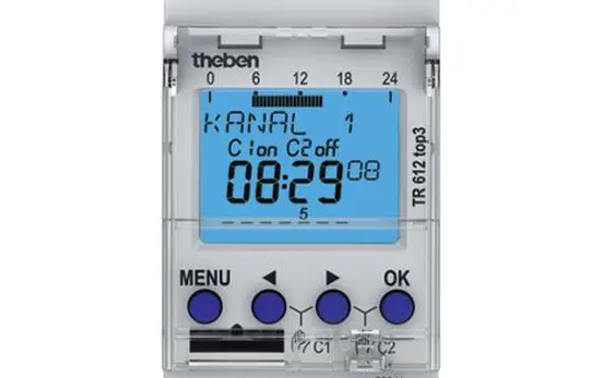 THEBEN TR 612 top3 Digitale Wochenzeitschaltuhr 2-Kanäle