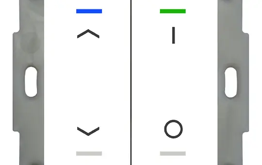 MDT BE-TAL5502.C1 KNX-Tastsensor Light 55 2-fach, Pfeile, IO | reinweiß glänzend