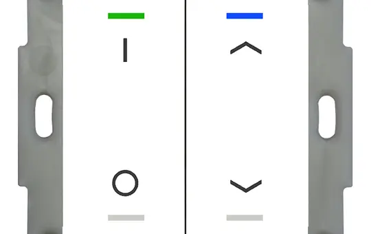 MDT BE-TAL5502.D1 KNX-Tastsensor Light 55 2-fach, IO, Pfeile | reinweiß glänzend