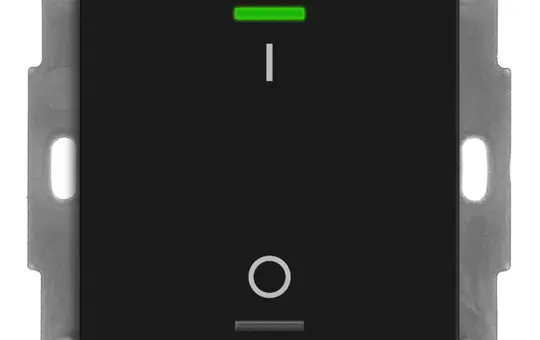 MDT BE-TAL550106.B1 KNX-Tastsensor Light 55 1-fach, IO | schwarz matt