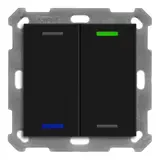 MDT BE-TAL550206.01 KNX-Tastsensor Light 55 2-fach, neutral | schwarz matt