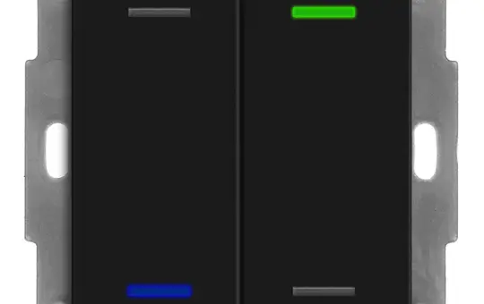 MDT BE-TAL550206.01 KNX-Tastsensor Light 55 2-fach, neutral | schwarz matt