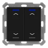 MDT BE-TAL550206.A1 KNX-Tastsensor Light 55 2-fach, Pfeile | schwarz matt