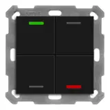 MDT BE-TAL550406.01 KNX-Tastsensor Light 55 4-fach, neutral | schwarz matt
