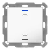 MDT BE-TAL55T1.A1 KNX-Tastsensor Light 55 m. Temperaturs. 1-fach, Pfeile | reinweiß glänzend
