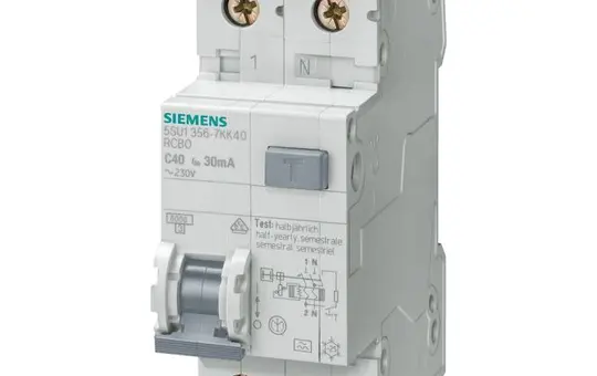 SIEMENS 5SU1356-6KK16 FI/LS-Schalter Typ A B-Char. 30 mA 1+N 16 A, unverz.
