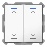 MDT BE-TAL63T2.A1 KNX-Tastsensor Light 63 m. Temperatursens. 2-fach, Pfeile | studioweiß glänzend