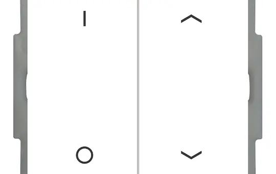 MDT BE-TAL63T2.D1 KNX-Tastsensor Light 63 m. Temperatursens. 2-fach, IO, Pfeile | studioweiß glänzend
