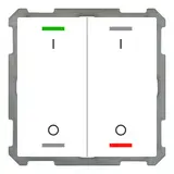 MDT BE-TAL63T2.B1 KNX-Tastsensor Light 63 m. Temperatursens. 2-fach, I/O-Symbol | studioweiß glänzend