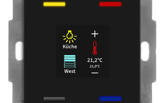 MDT BE-TAS55T406.01 KNX-Tastsensor Smart 55 Temp.-/Feuchtsensor | schwarz matt