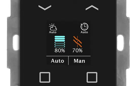 MDT BE-JTA550406.01 KNX-Jalousie-Tastsensor Smart 55 4-fach | schwarz matt