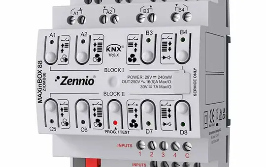 ZENNIO ZIOMB88 KNX-Universalaktor MAXinBOX 16 A 8-fach, 8 Binäreingänge