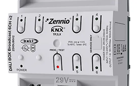 ZENNIO ZDIDLB6V2 KNX-DALI-Gateway Broadcast v2 6-fach