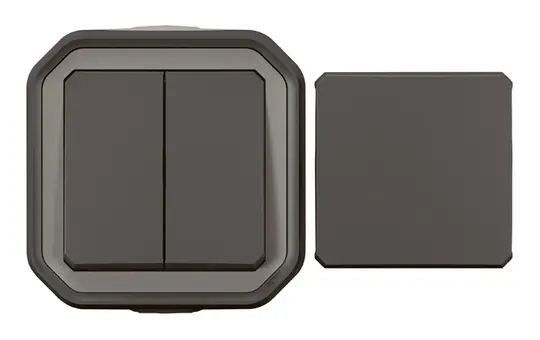 LEGRAND 069789L Aufputz-Wippschalter Plexo New Multifunktionsschalter | anthrazit