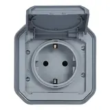 LEGRAND 069730L SCHUKO-Aufputzsteckdose Plexo New 1-fach | grau