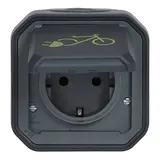 LEGRAND 069784L SCHUKO-Aufputzsteckdose Plexo New für Fahrräder | anthrazit