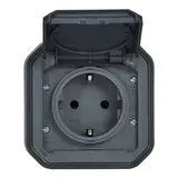 LEGRAND 069799L SCHUKO-Aufputzsteckdose Plexo New 1-fach | anthrazit