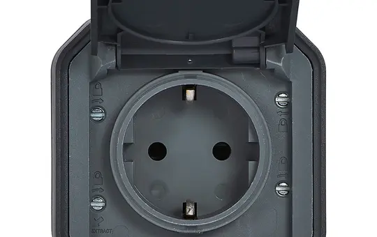 LEGRAND 069799L SCHUKO-Aufputzsteckdose Plexo New 1-fach | anthrazit