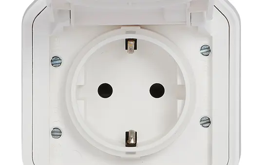 LEGRAND 069771L SCHUKO-Aufputzsteckdose Plexo New 1-fach, Schraubklemmen | ultraweiß