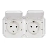 LEGRAND 069772L SCHUKO-Aufputzsteckdose Plexo New 2-fach, horizontal | ultraweiß