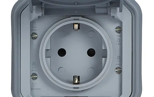 LEGRAND 069833L SCHUKO-Steckdose Plexo New 1-fach, ohne Krallen | grau