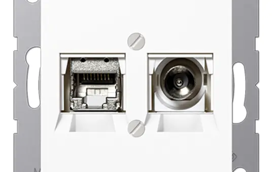 JUNG MMDA4521WW Smart TV-Anschlussdose Serie A/AS 2-fach | alpinweiß