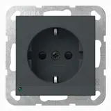 GIRA 417028 SCHUKO-Steckdose System 55 Orientierungslicht, Berührungsschutz | anthrazit