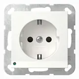 GIRA 417027 SCHUKO-Steckdose System 55 Orientierungslicht, Berührungsschutz | reinweiß seidenmatt