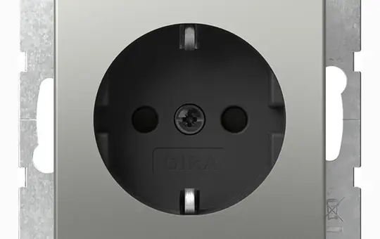 GIRA 4188600 SCHUKO-Steckdose System 55 Standard | edelstahl