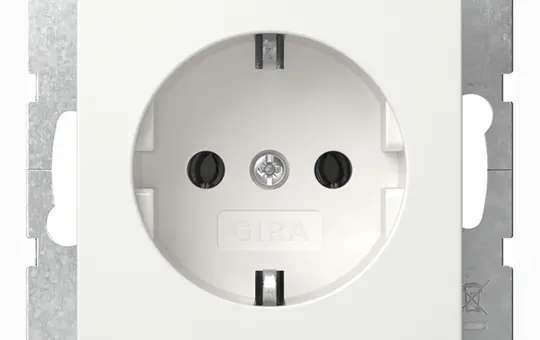 GIRA 418827 SCHUKO-Steckdose System 55 Standard | reinweiß seidenmatt